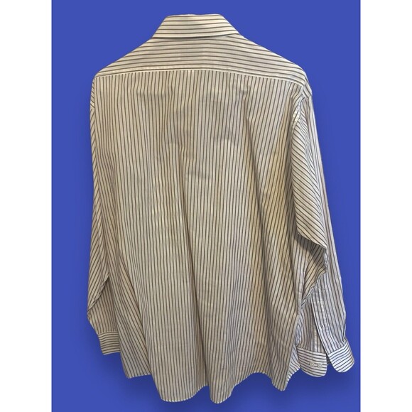 Vintage Sears Roebuck Co 90s Y2K Striped Button Down Shirt Men's Size 17 34/35 - Picture 4 of 4